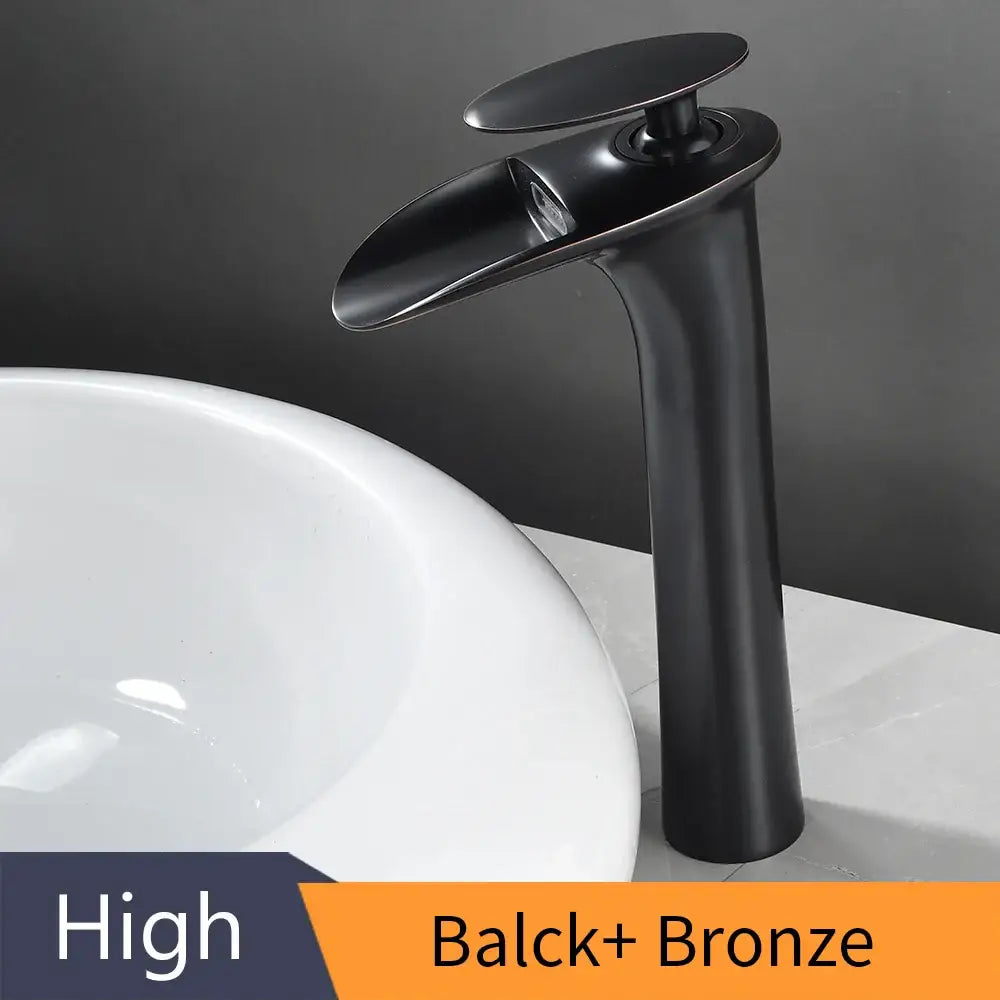 Black Stainless Waterfall Faucet