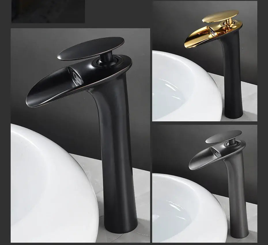 Black Stainless Waterfall Faucet