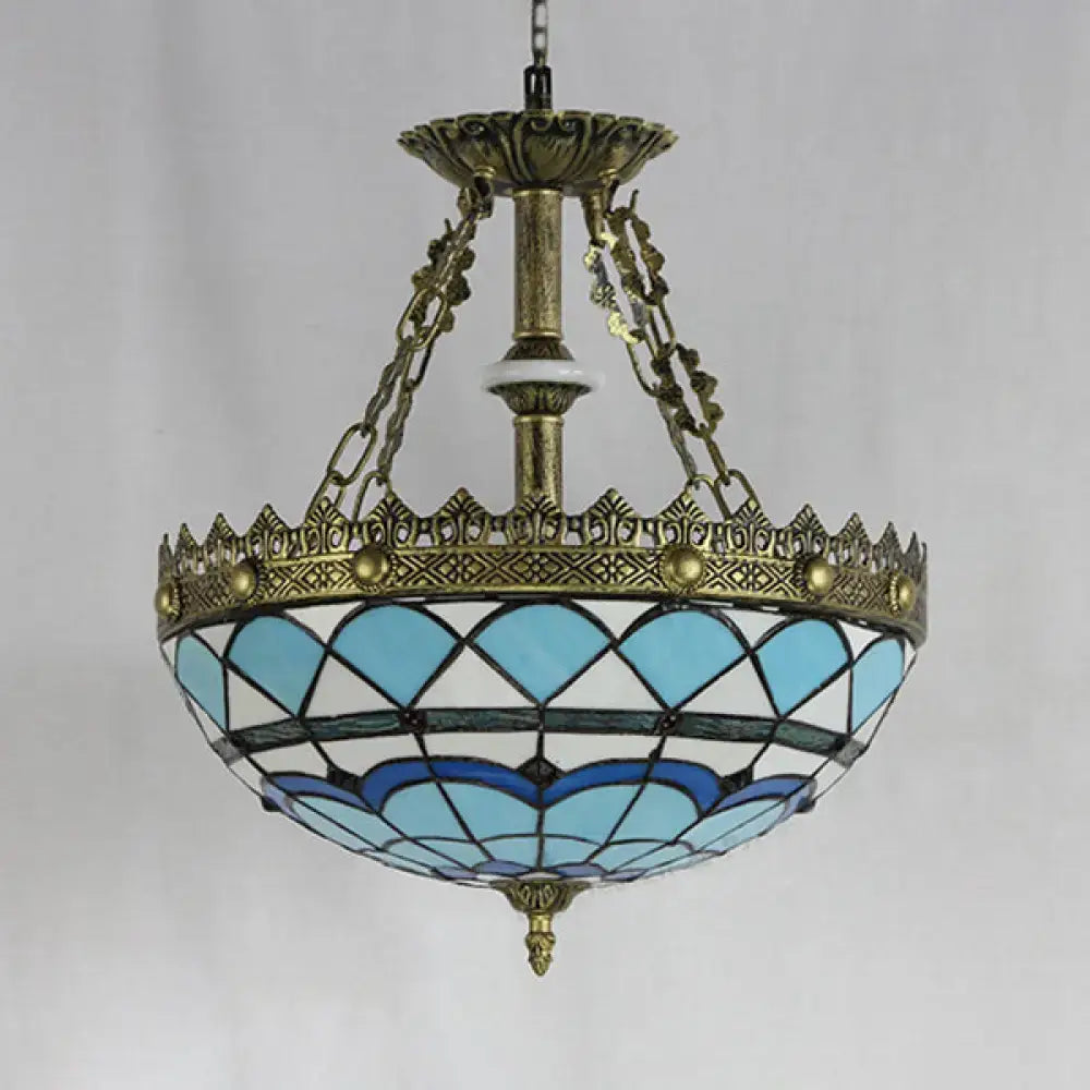 Brass Stained Glass Pendant