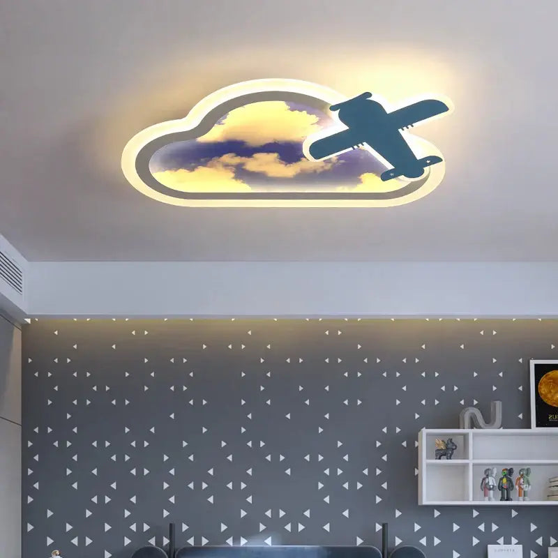 Blue Sky Airplane Chandelier