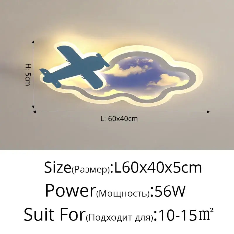 Blue Sky Airplane Chandelier