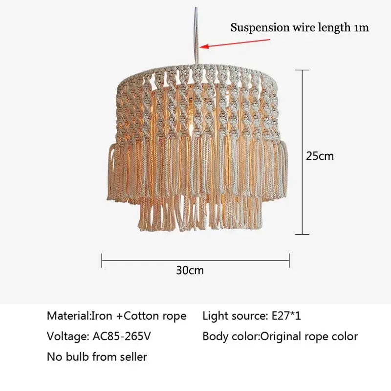 Cotton Rope Macrame Chandelier