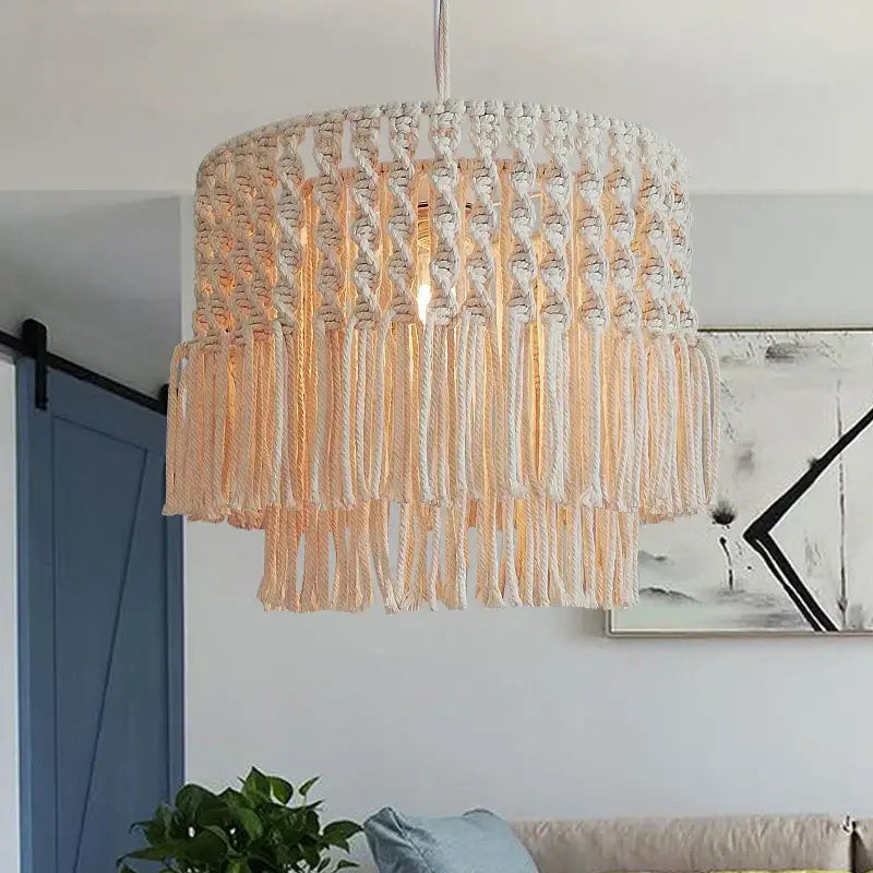 Cotton Rope Macrame Chandelier