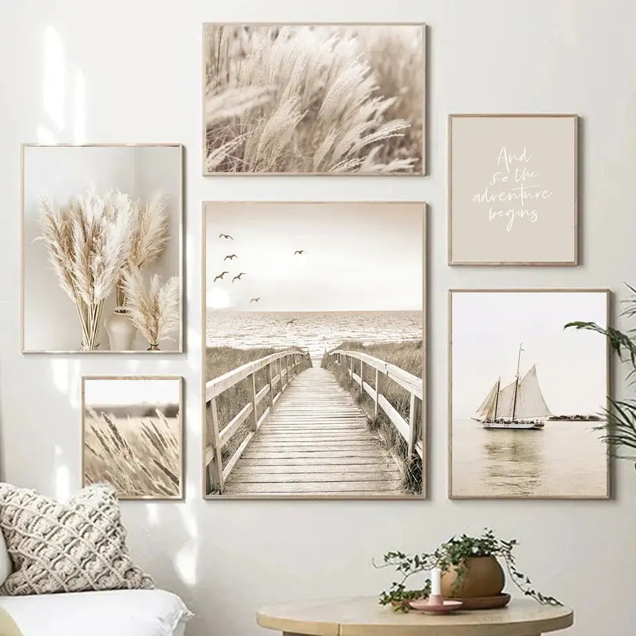 Sepia Boho Landscape Poster