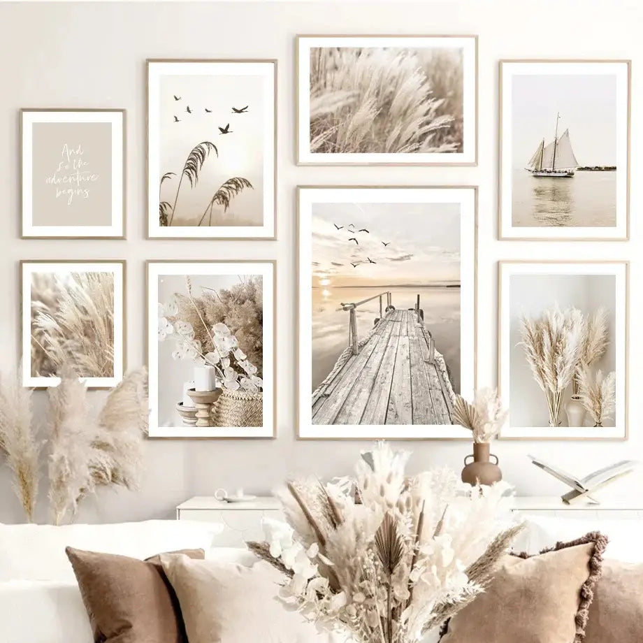 Sepia Boho Landscape Poster