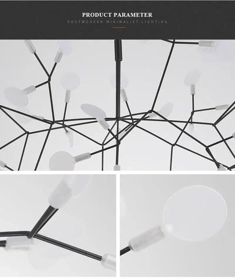 Rose Gold Branch Chandelier