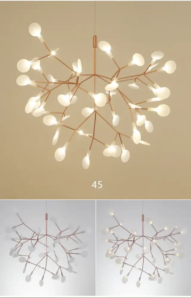 Rose Gold Branch Chandelier