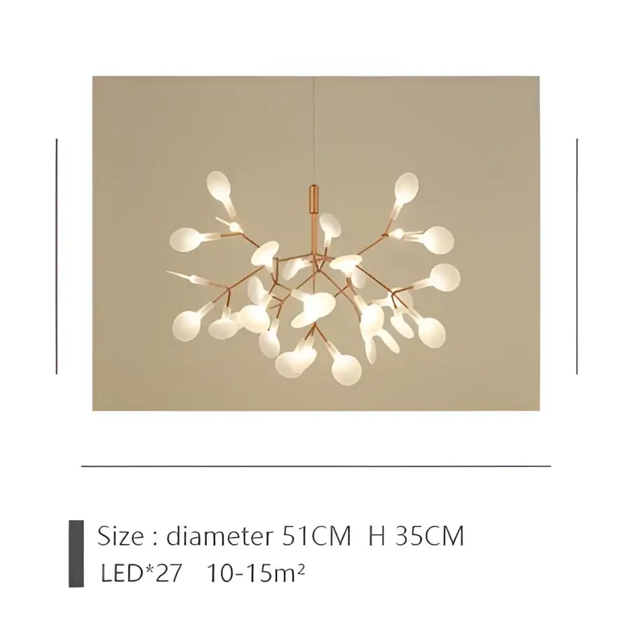 Rose Gold Branch Chandelier