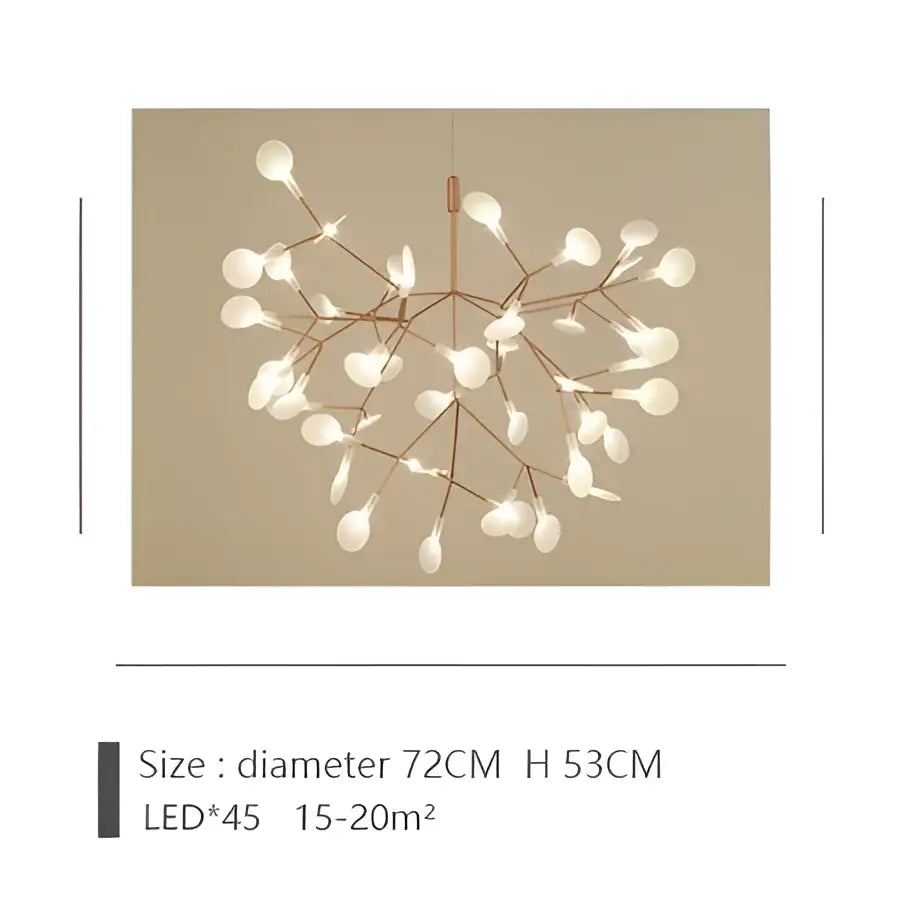Rose Gold Branch Chandelier