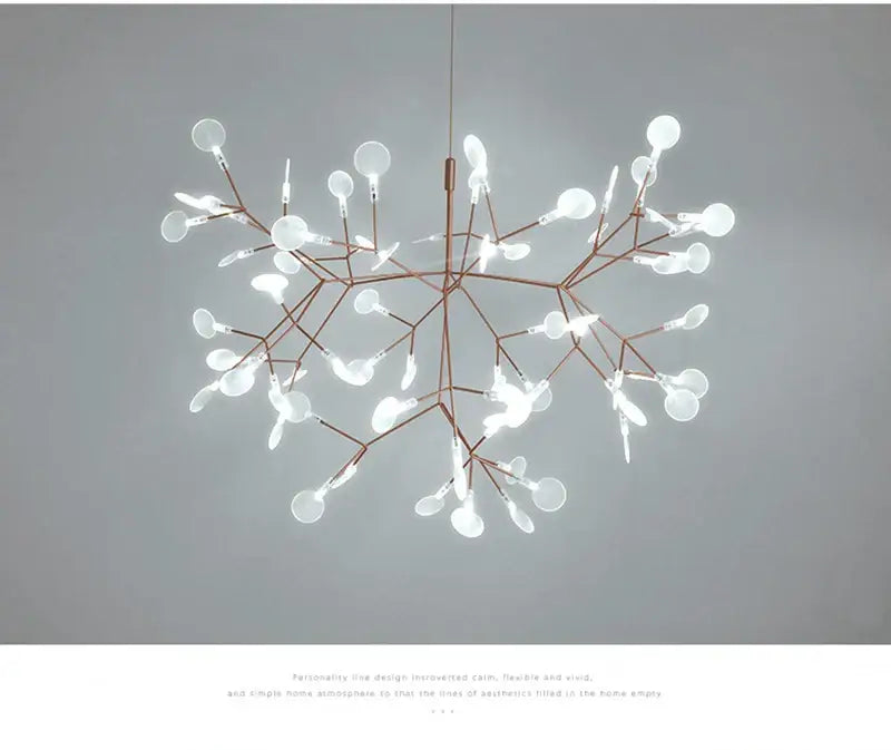 Rose Gold Branch Chandelier