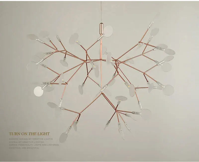 Rose Gold Branch Chandelier