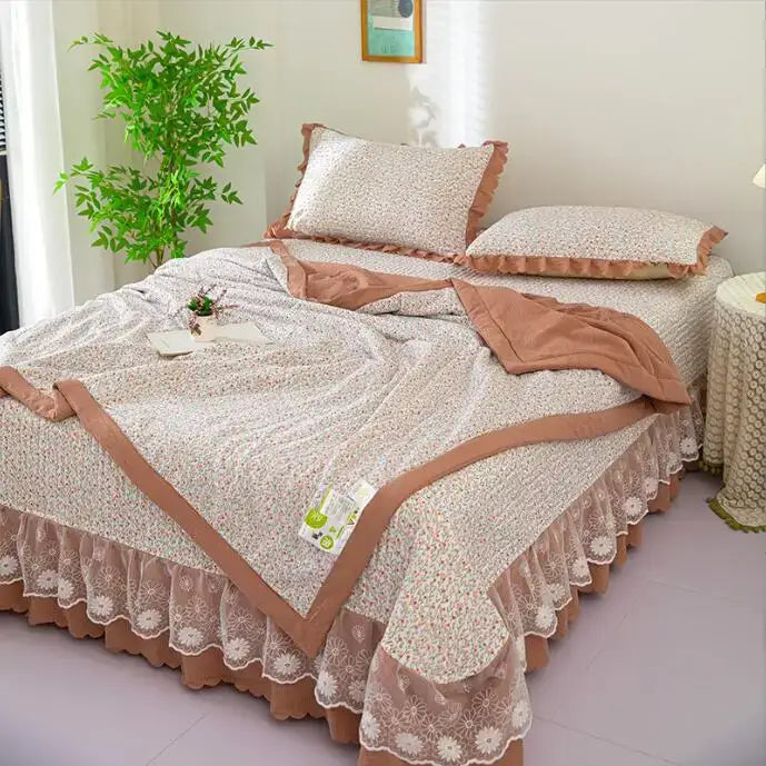 Green Patchwork Cotton Bedding