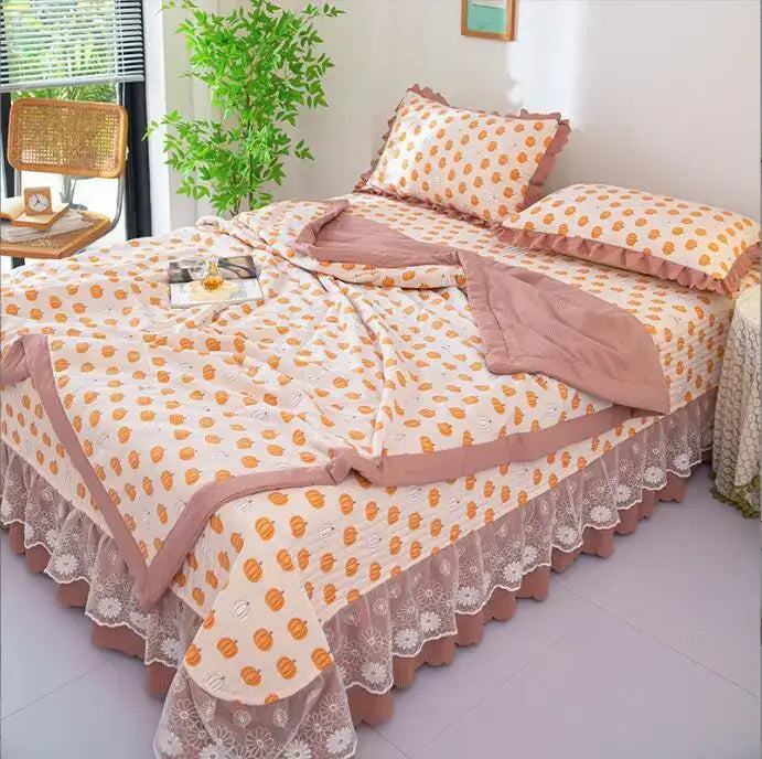 Green Patchwork Cotton Bedding
