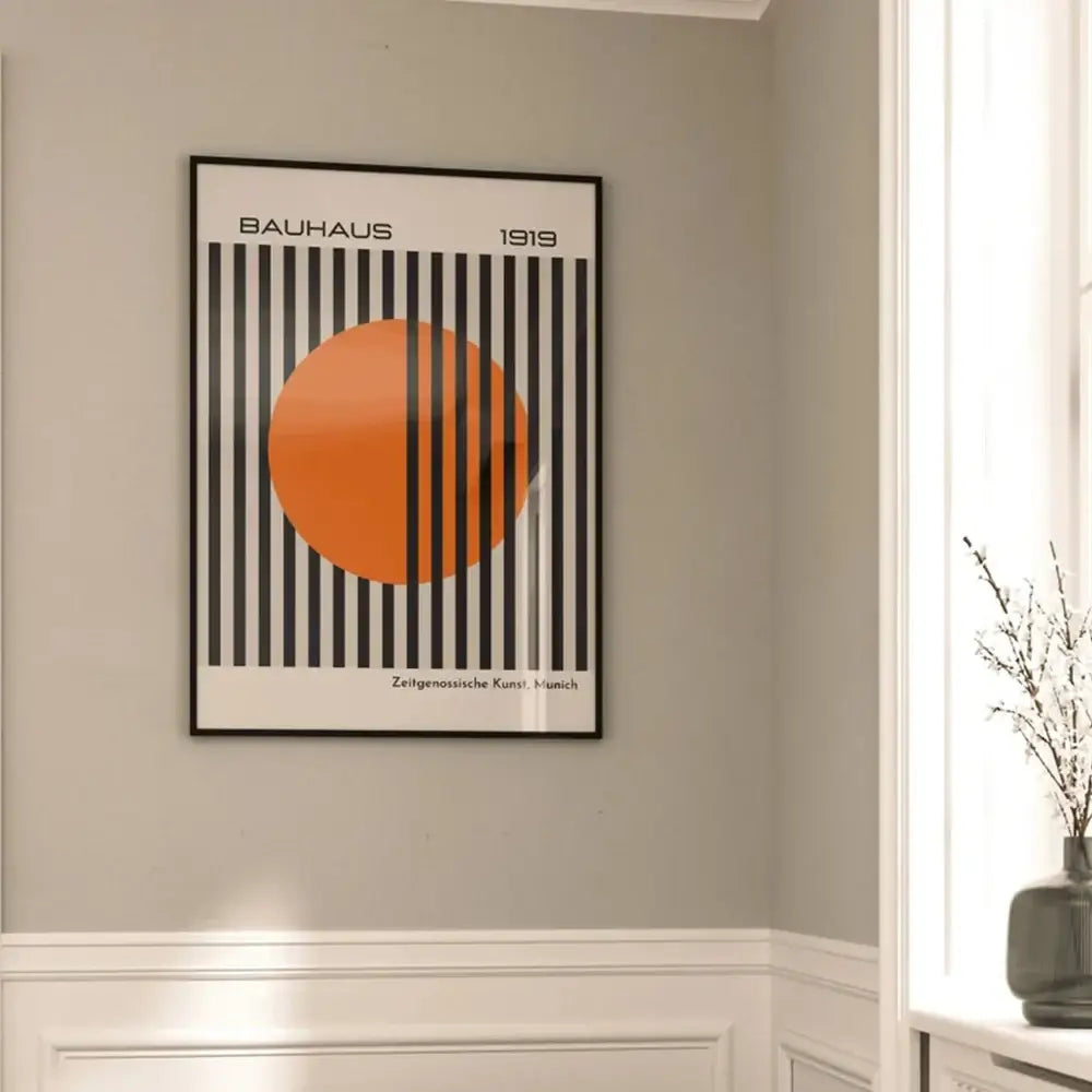 Orange Stripe Bauhaus Poster