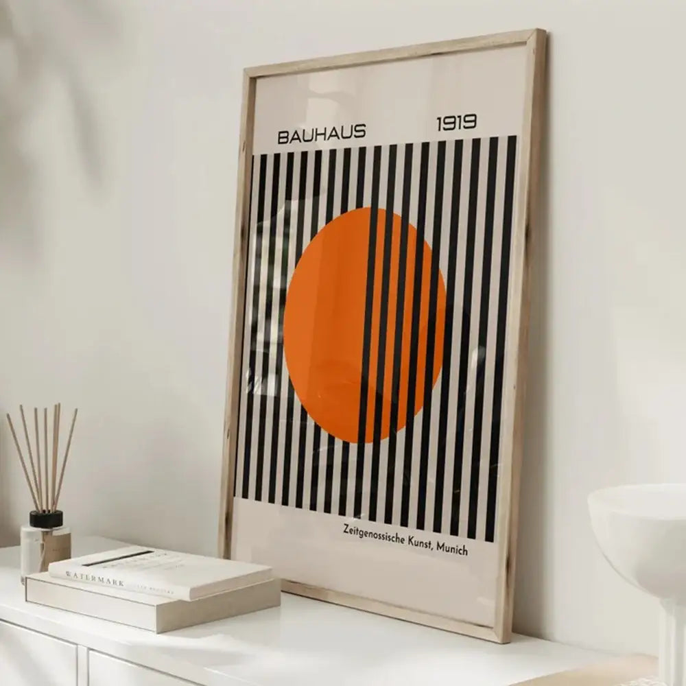 Orange Stripe Bauhaus Poster