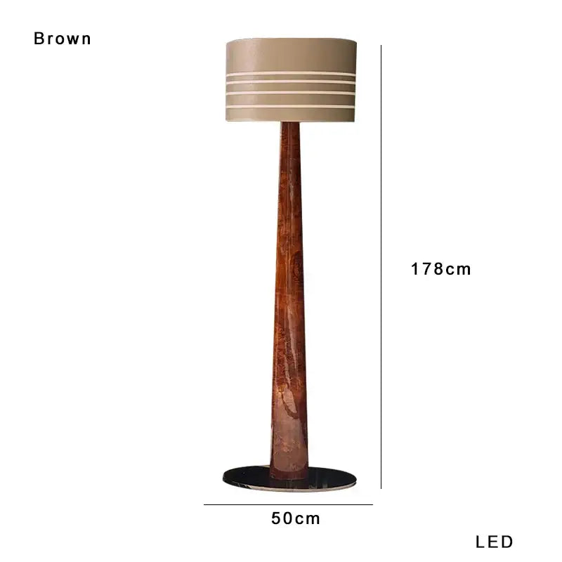 Brown Leather Floor Lamp