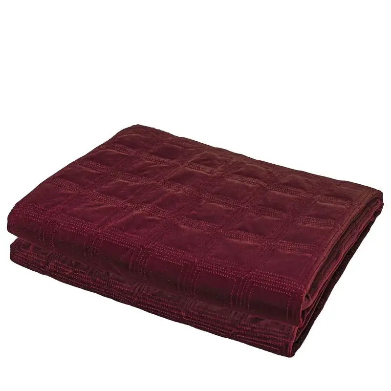 Burgundy Velvet Bed Runner