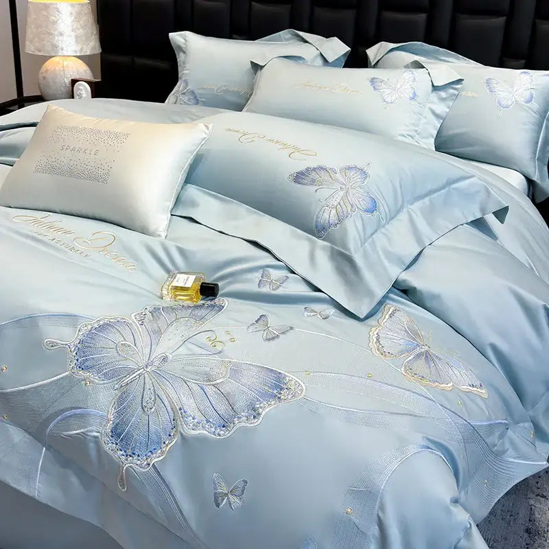 Pink Butterfly Bedding Set