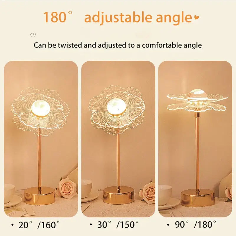 Gold Acrylic Butterfly Lamp