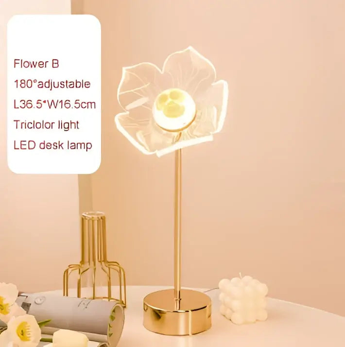Gold Acrylic Butterfly Lamp