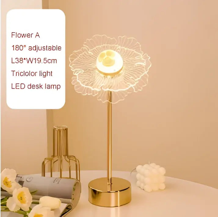 Gold Acrylic Butterfly Lamp
