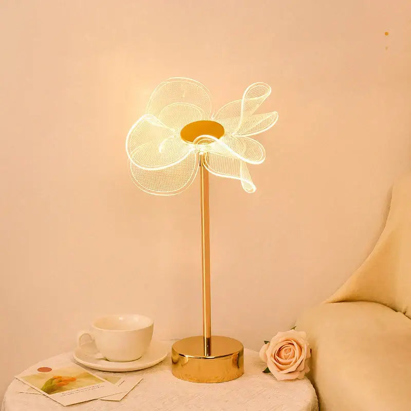 Gold Acrylic Butterfly Lamp