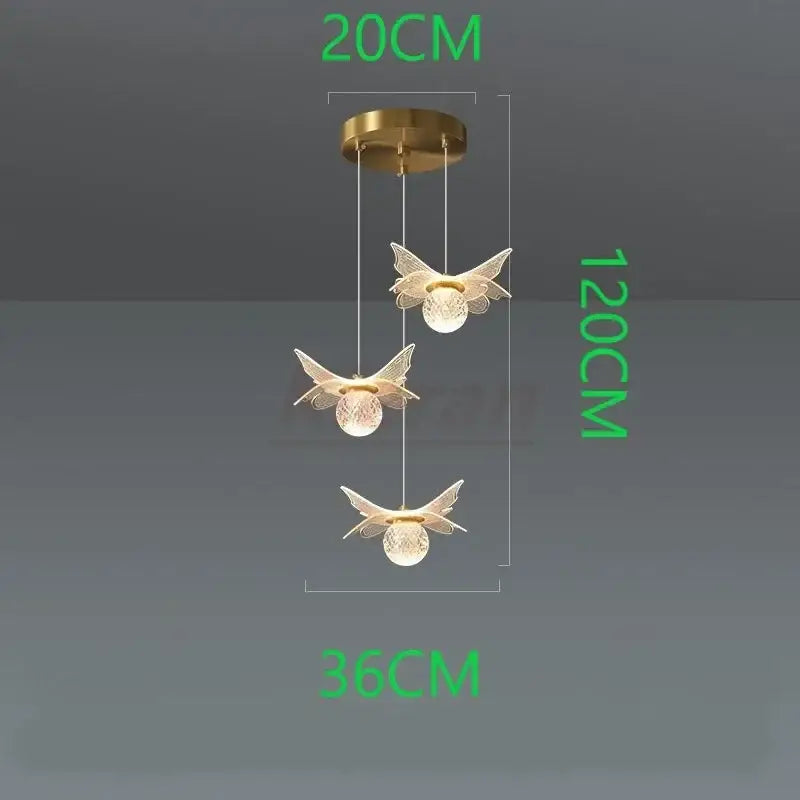 Crystal Butterfly Pendant Light