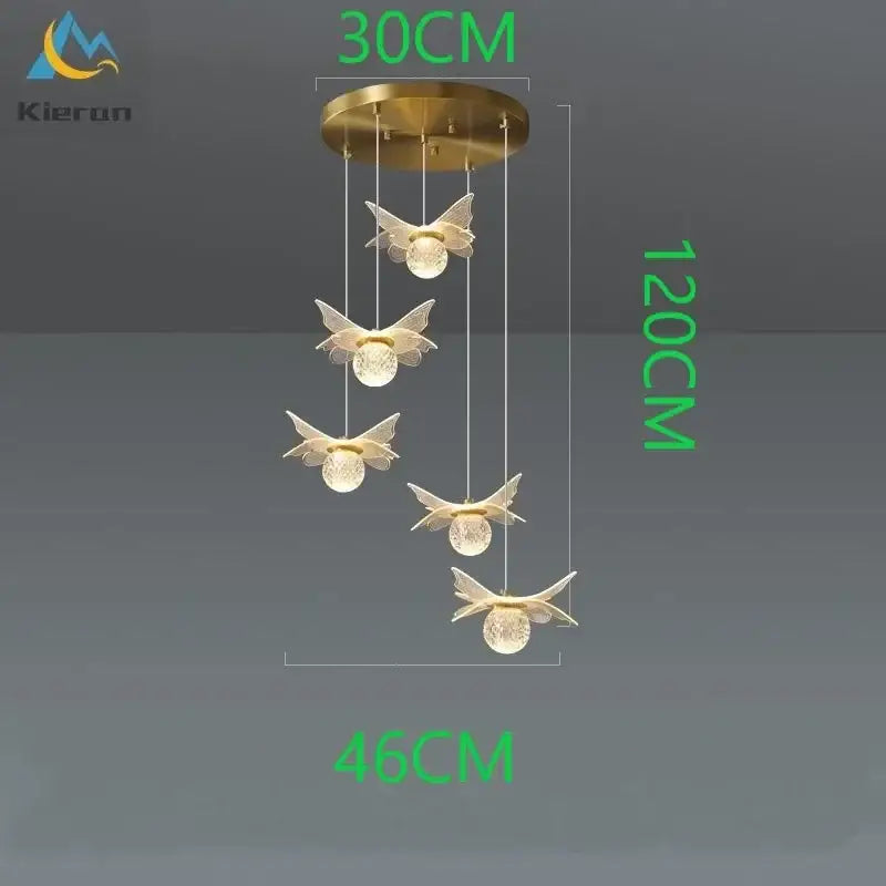 Crystal Butterfly Pendant Light