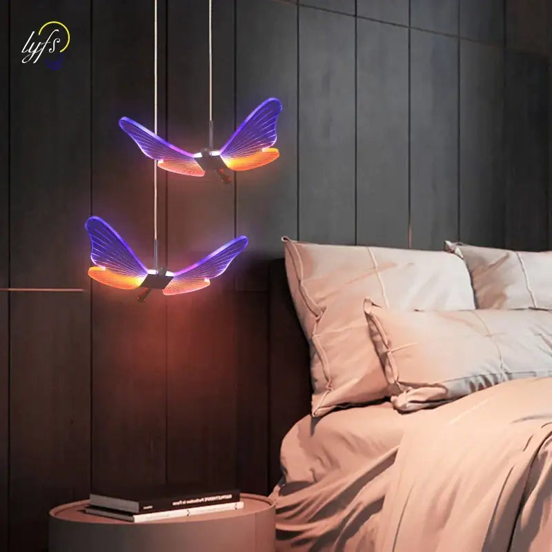 Gold Butterfly Pendant Light for Dining Rooms