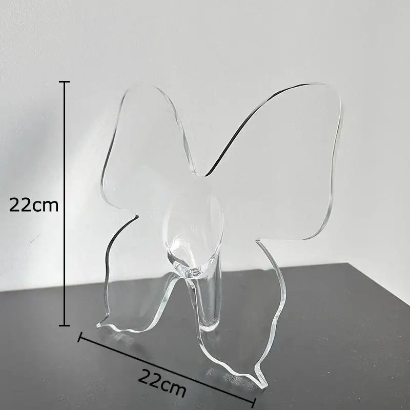 Transparent Butterfly Vase