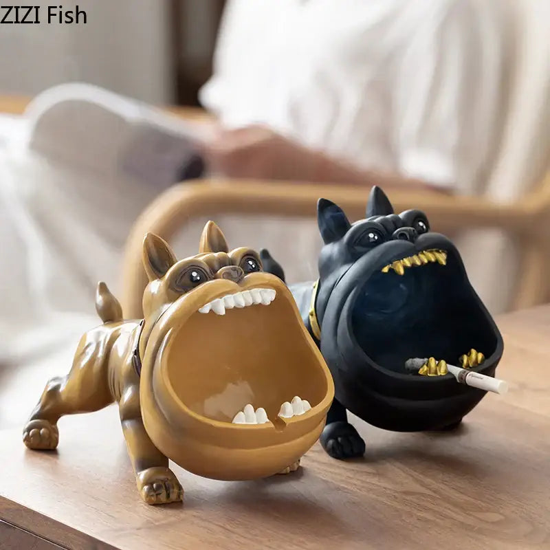 Black Dog Resin Ashtray