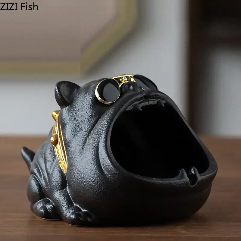Black Dog Resin Ashtray
