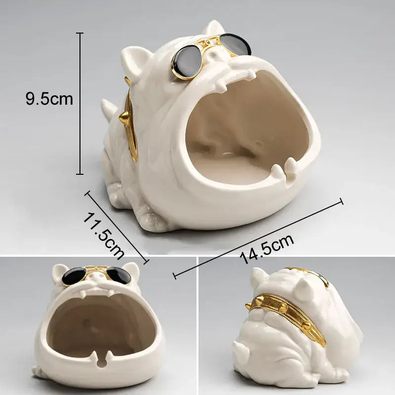 Black Dog Resin Ashtray