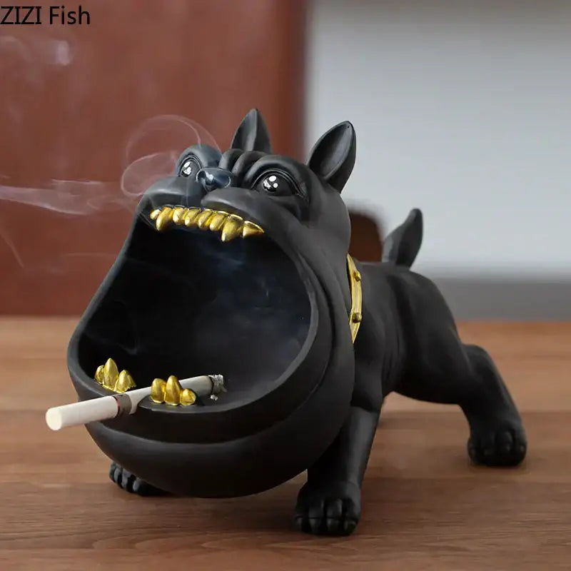 Black Dog Resin Ashtray