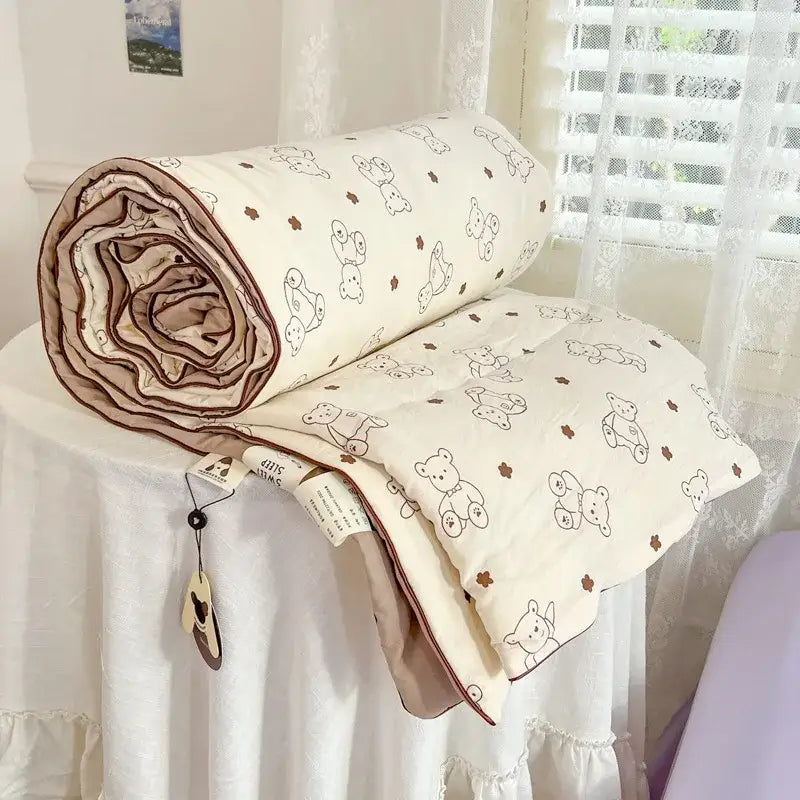 Cream Teddy Bear Blanket