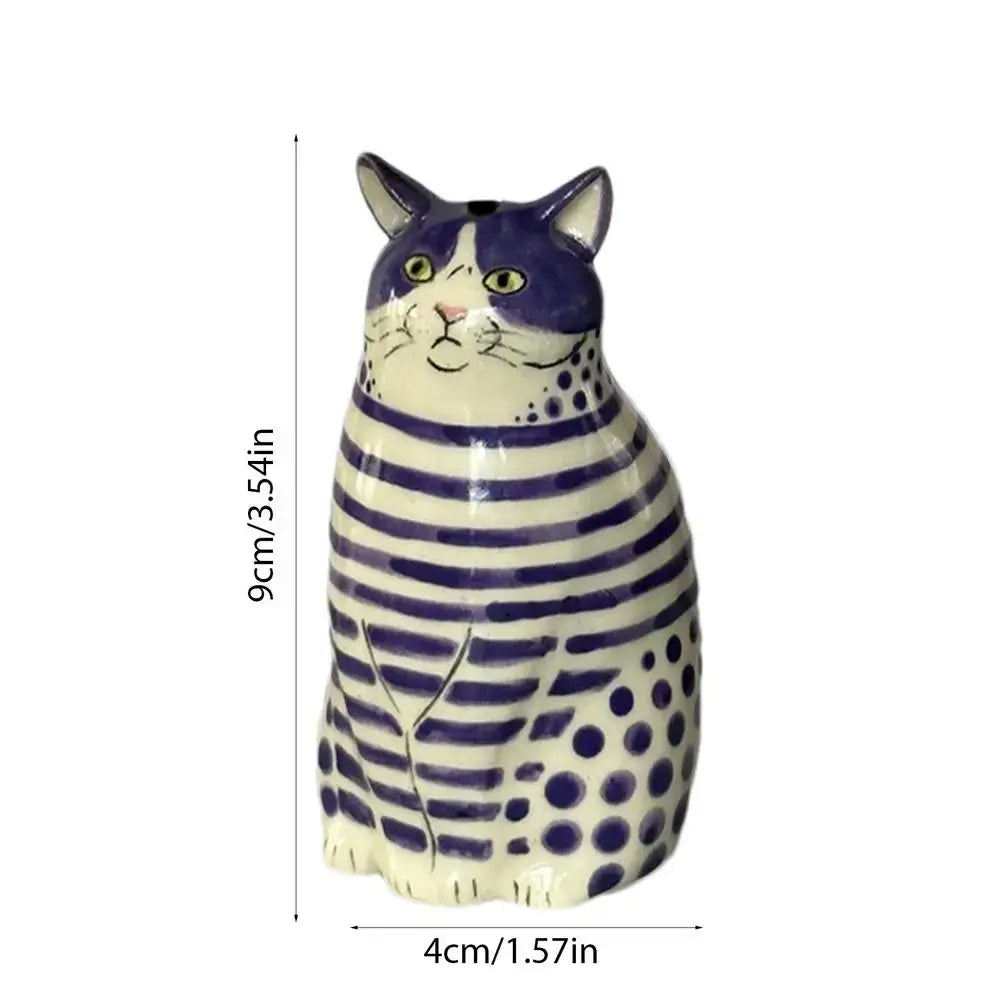 Polka Dot Cat Vase