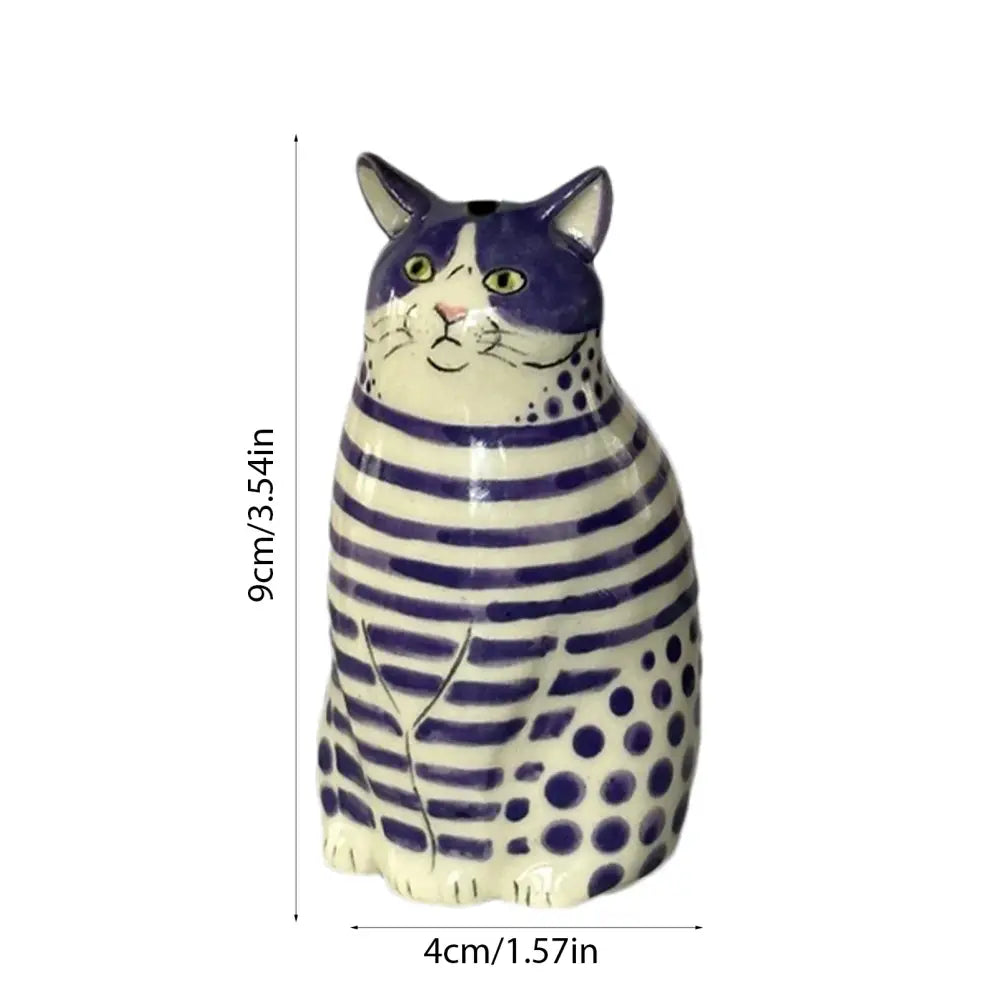 Polka Dot Cat Vase