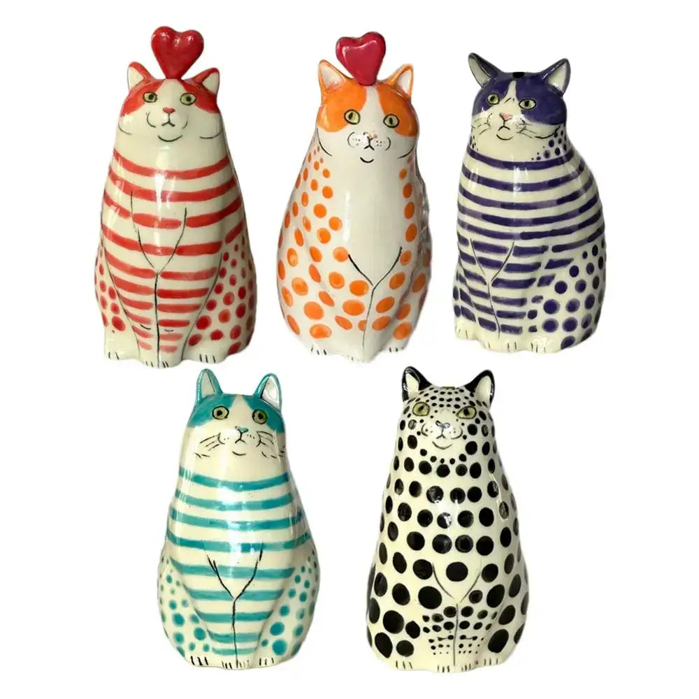 Polka Dot Cat Vase