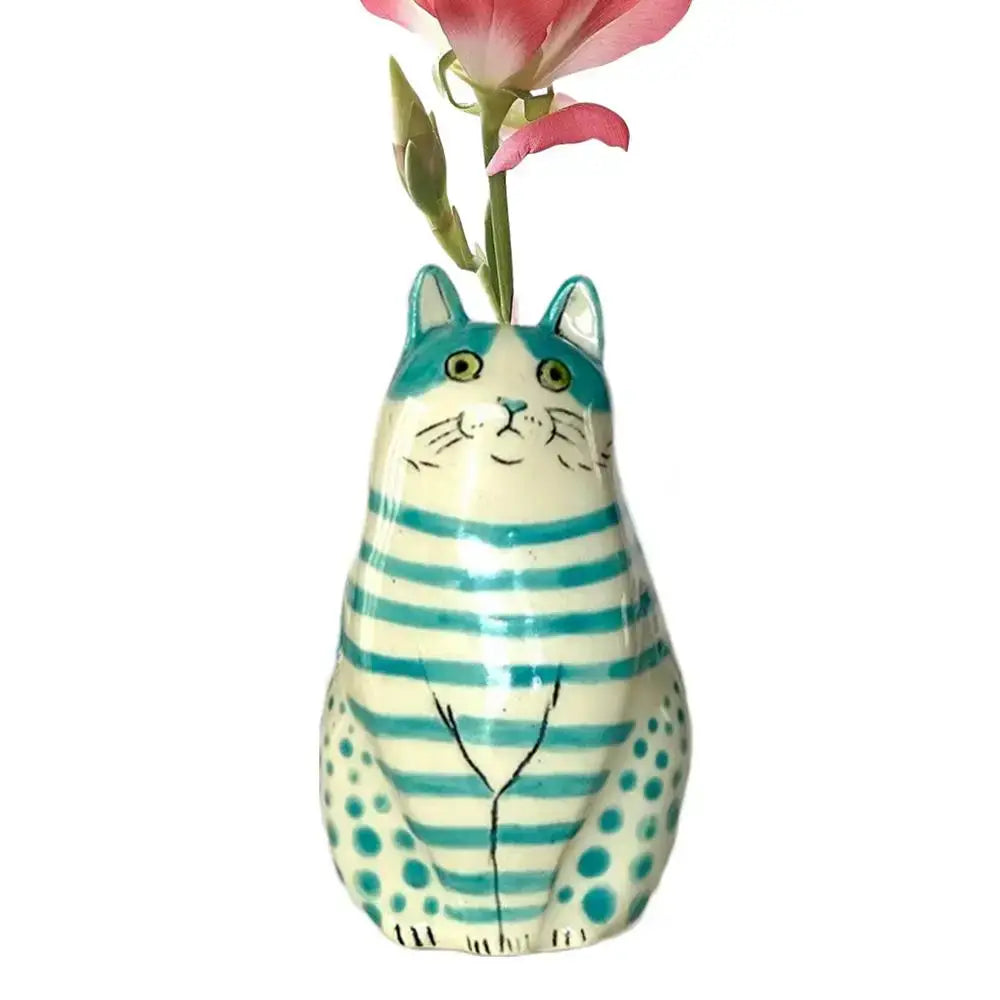 Polka Dot Cat Vase