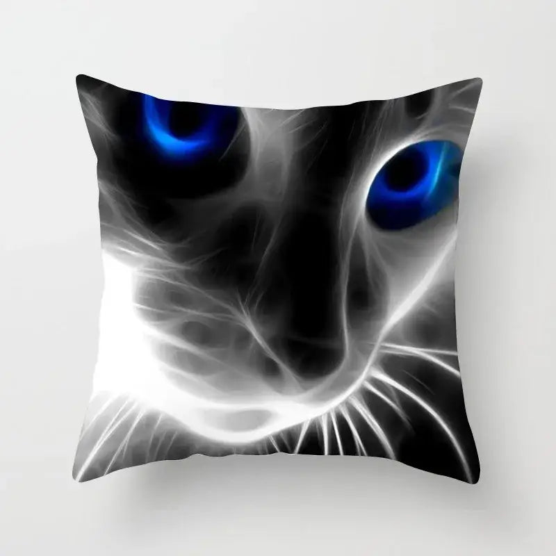 Black Cat Cushion Cover