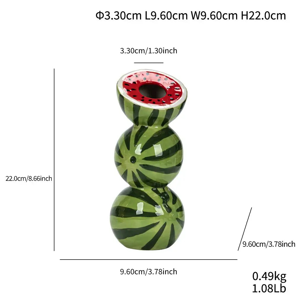 Watermelon Ceramic Fruit Vase