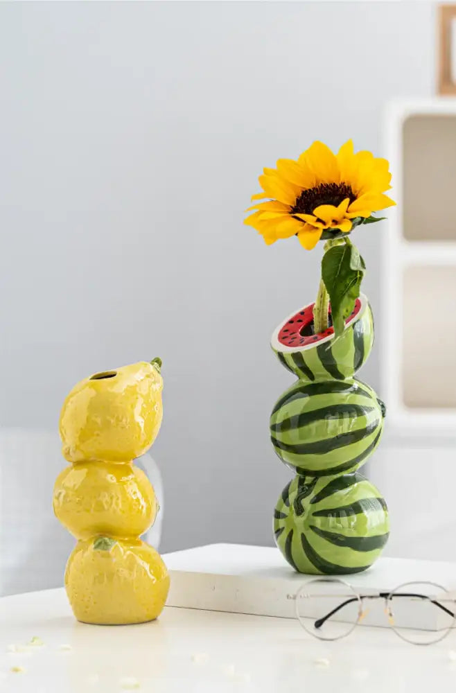 Watermelon Ceramic Fruit Vase