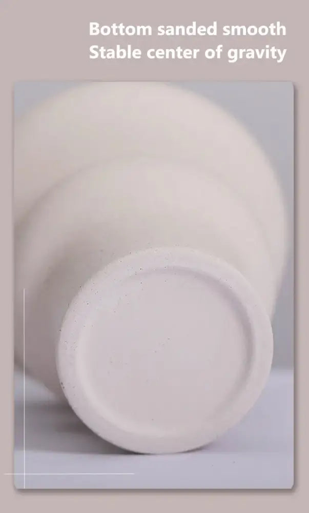 White Sculpted Ceramic Vase
