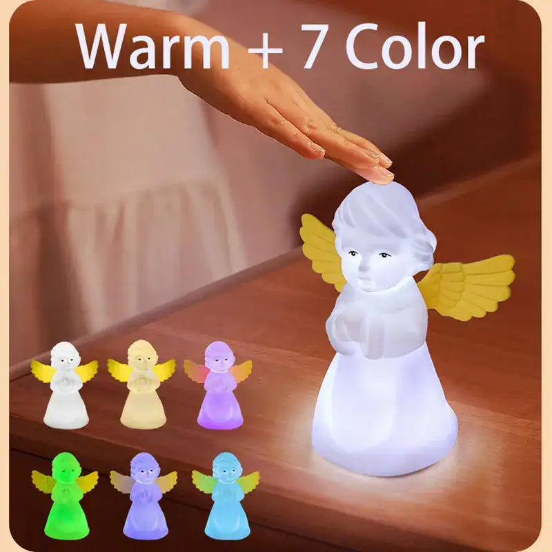 White Yellow Cherub Lamp