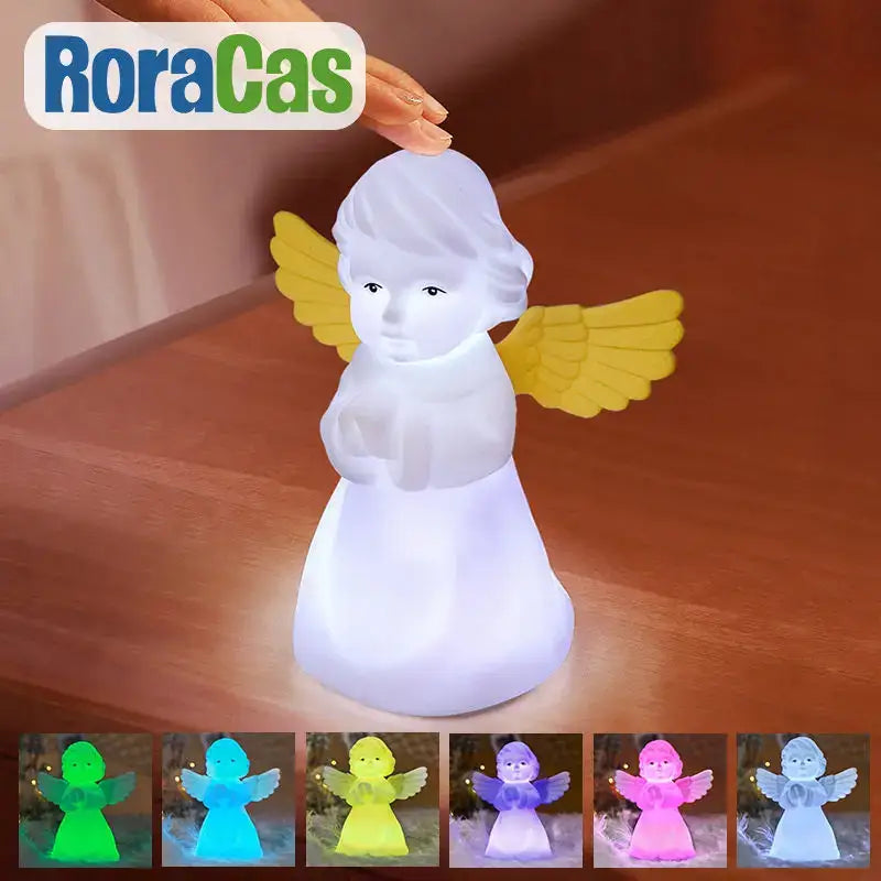 White Yellow Cherub Lamp