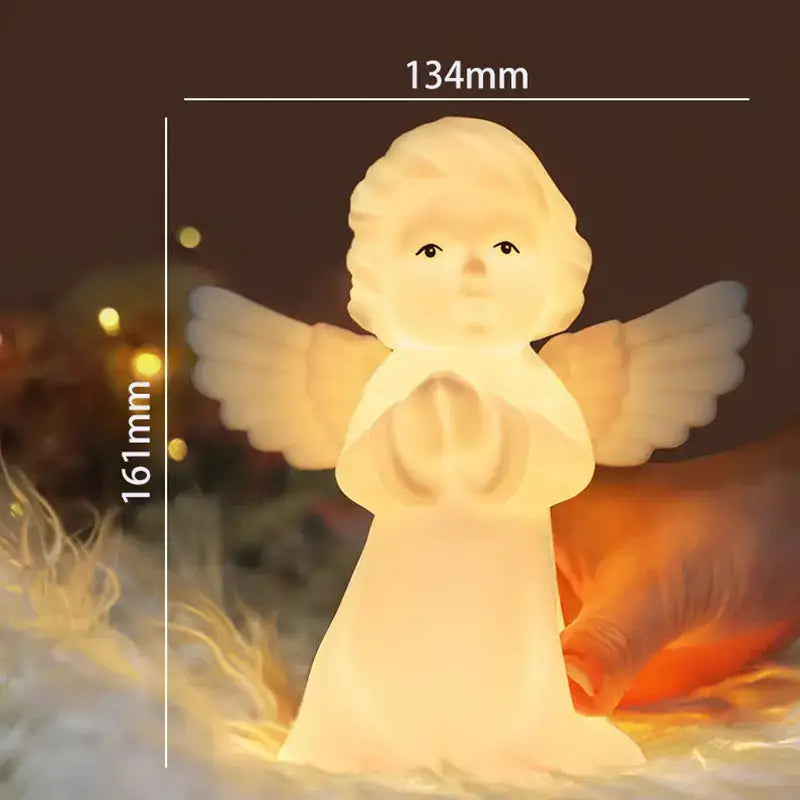 White Yellow Cherub Lamp