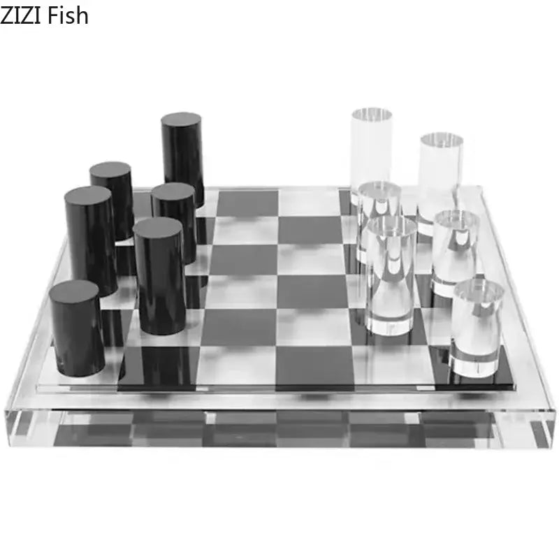 Black Silver Chessboard Ornament
