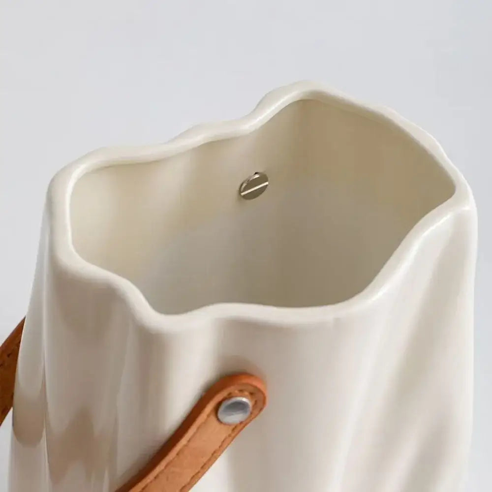 Textured Ceramic Flower Vase