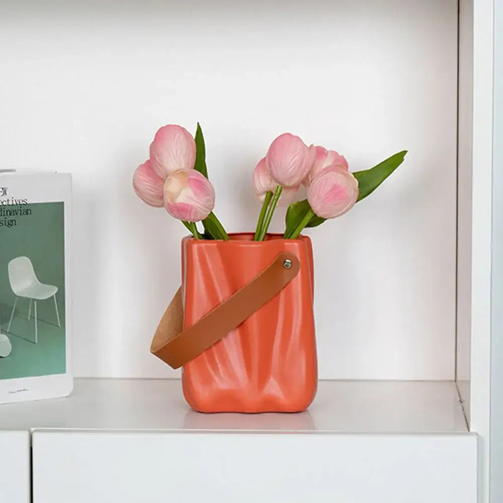 Textured Ceramic Flower Vase