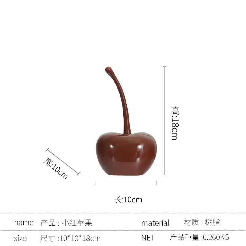 Red Resin Cherry Decor